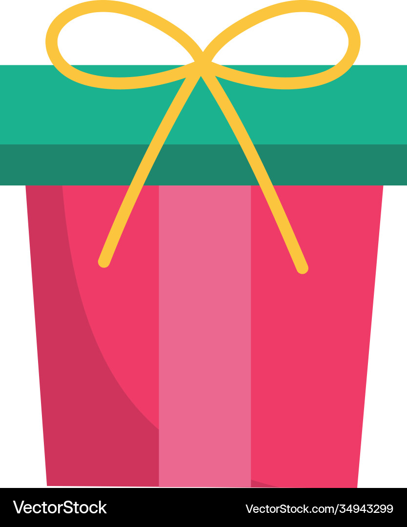 Merry Christmas Gift Box Decoration Celebration Vector Image