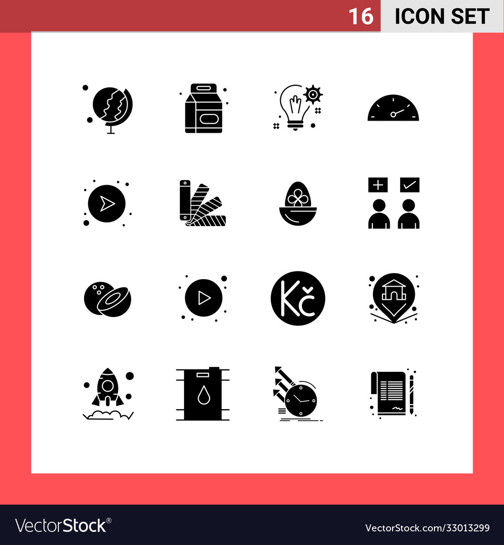 Pack 16 kreative solide Glyphen-Netzwerk