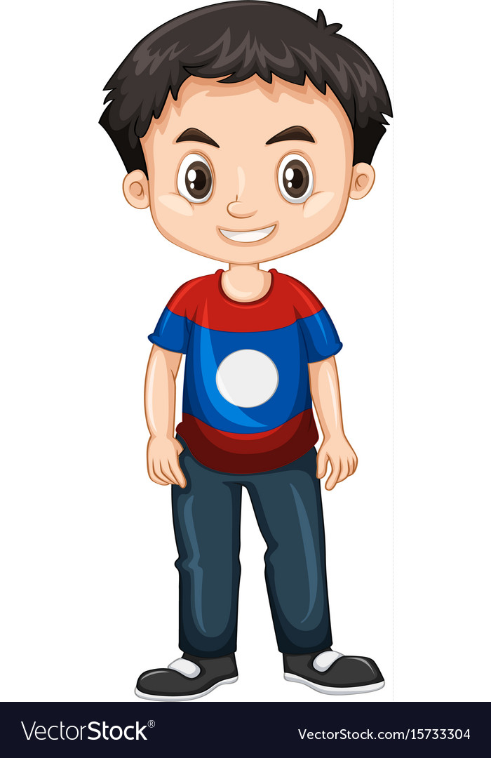 Boy from laos smiling Royalty Free Vector Image