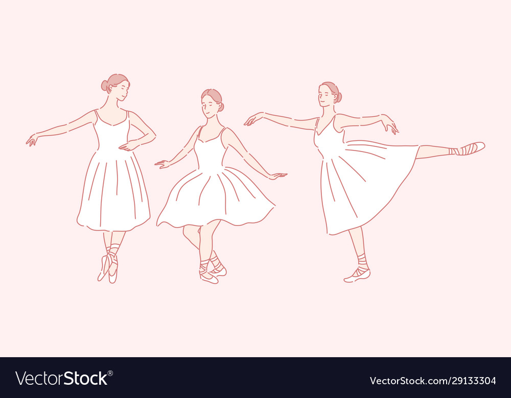 Dancing ballet teaching set concept