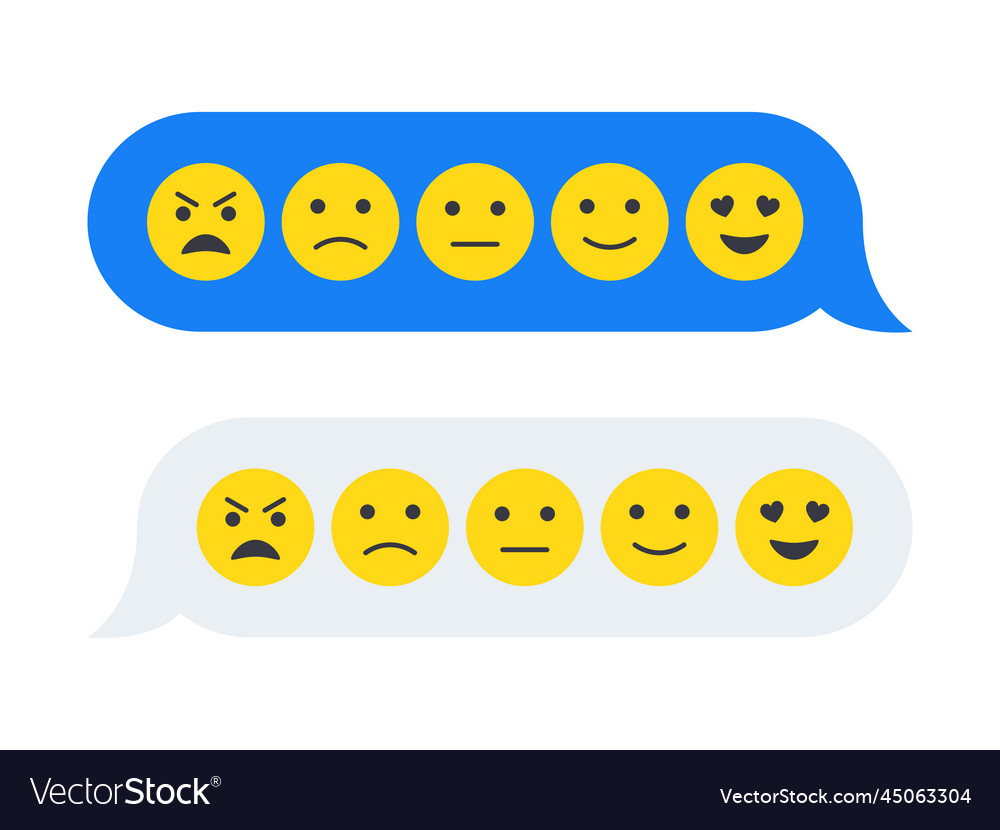 Feedback emoticon emoji smiley icon in chat