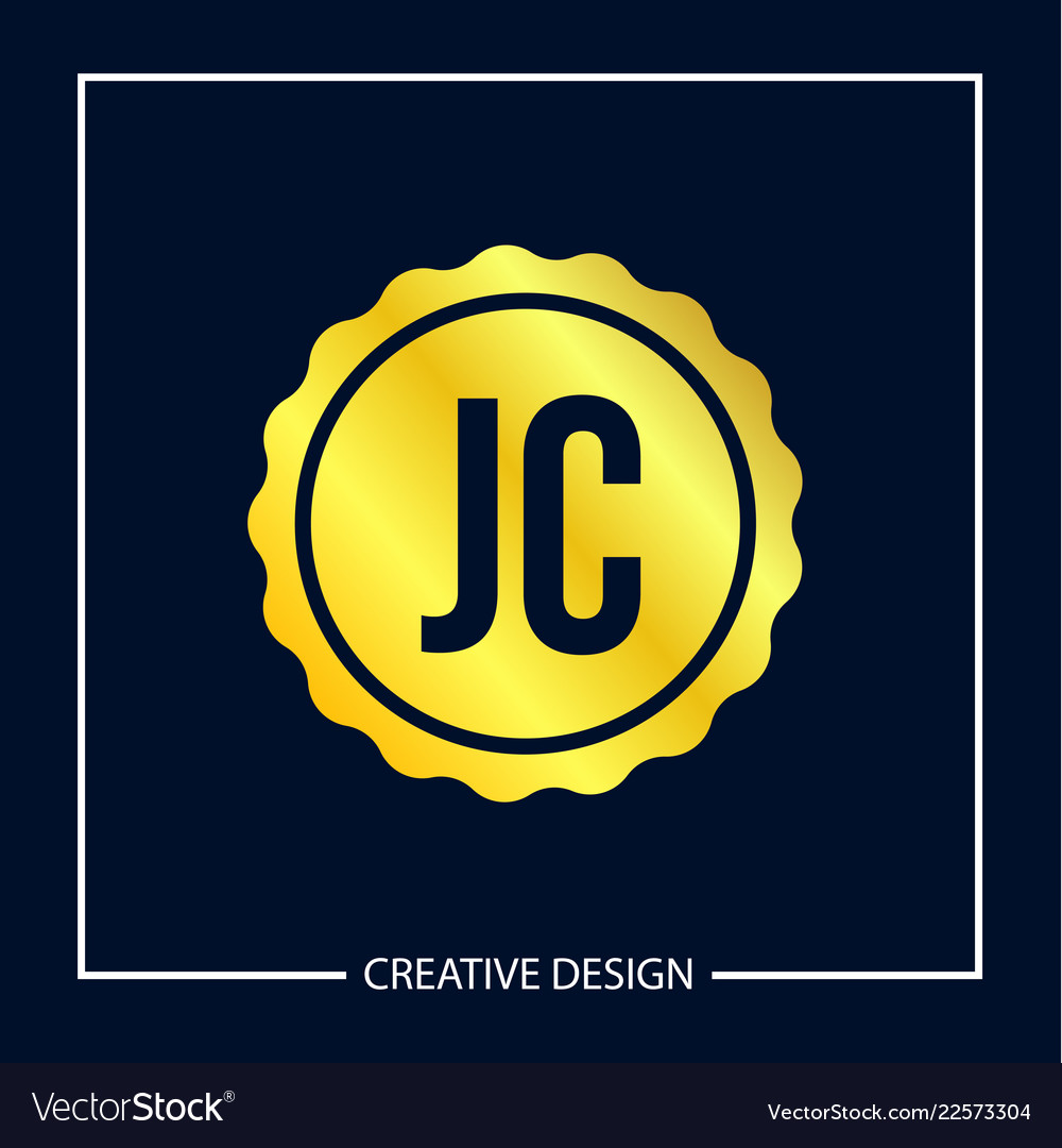 Initial letter jc logo template design Royalty Free Vector