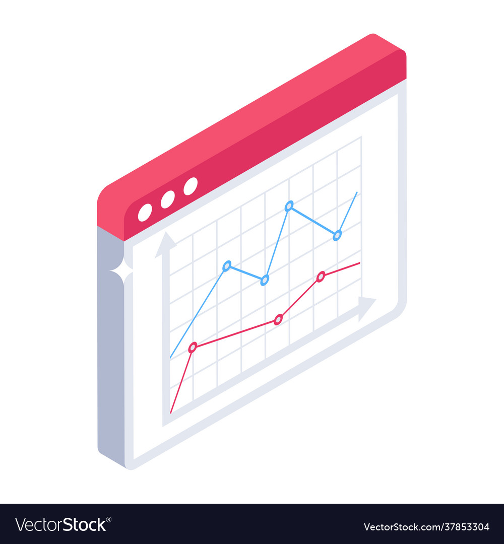 Line chart Royalty Free Vector Image - VectorStock
