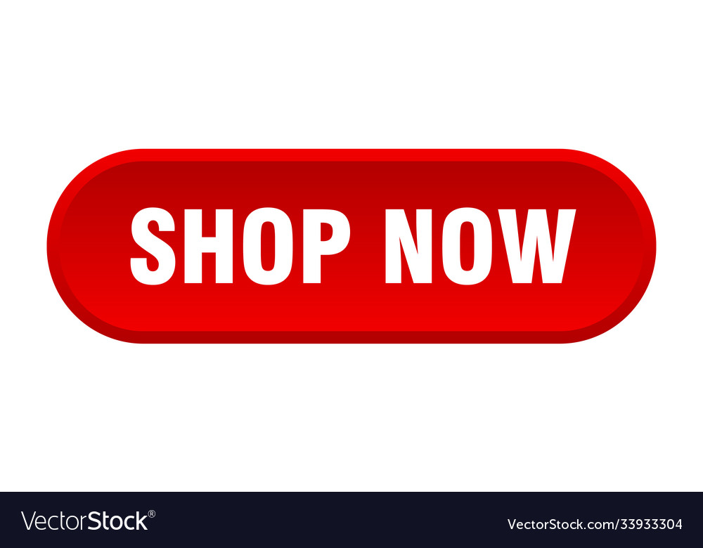 Shop now button rounded sign on white background Vector Image