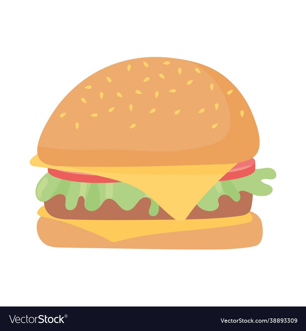 Burger fast food Royalty Free Vector Image - VectorStock