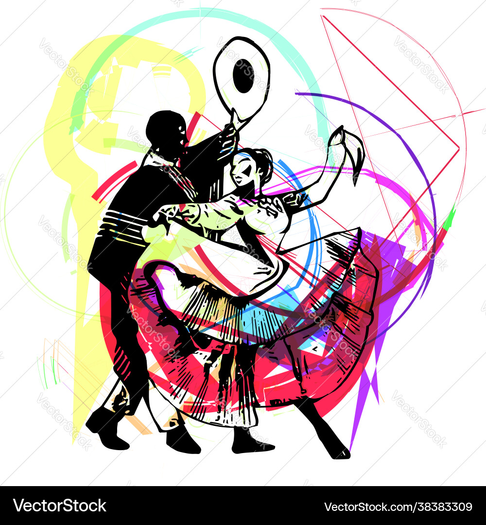 Couple dancing Royalty Free Vector Image - VectorStock