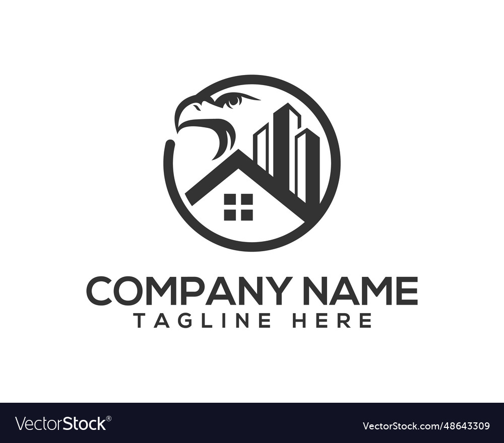 Eagle home property housing logo design