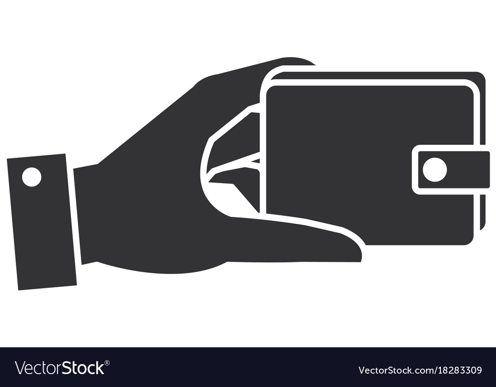 Hand with wallet money Royalty Free Vector Image