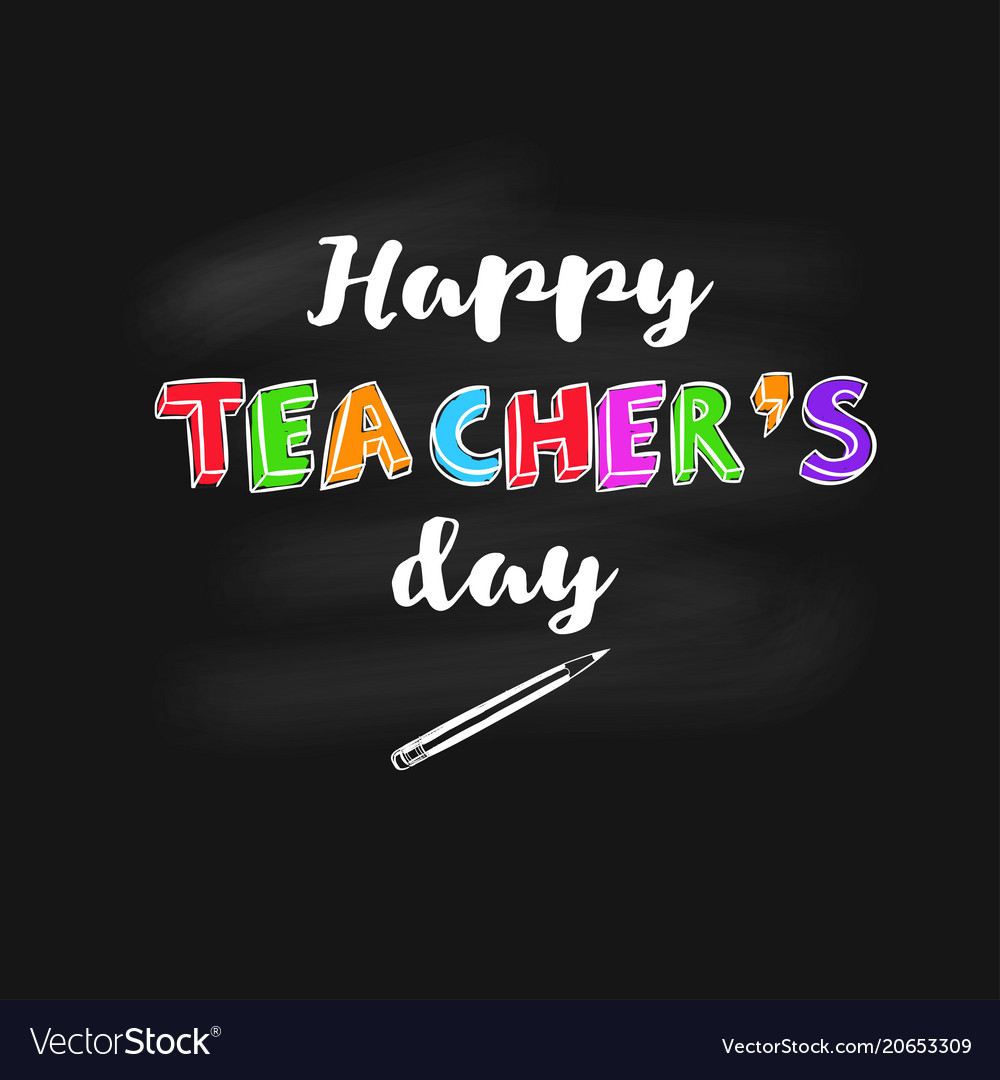 Happy teachers day banner Royalty Free Vector Image