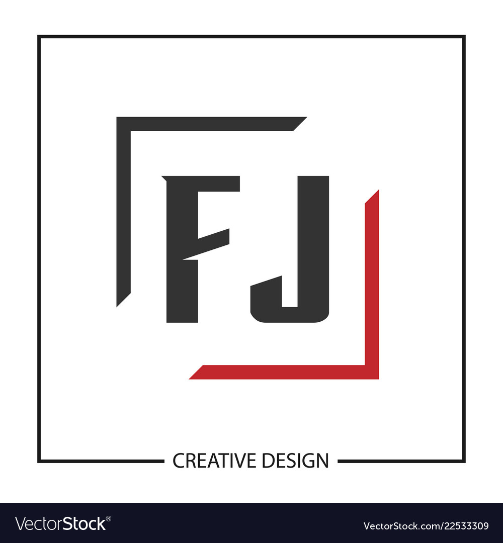 Erster Buchstabe fj Logo Vorlage Design