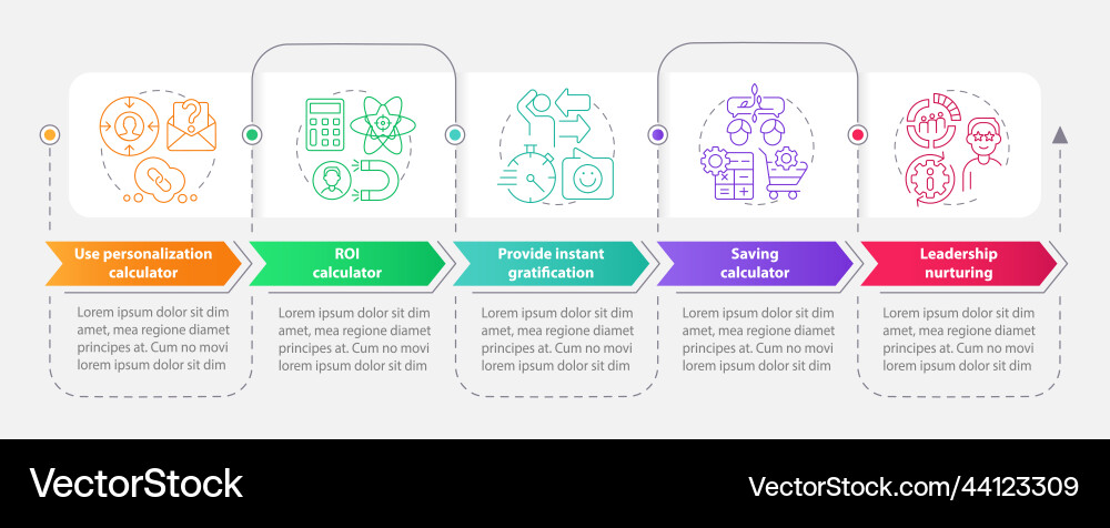 Lead retention rectangle infographic template Vector Image