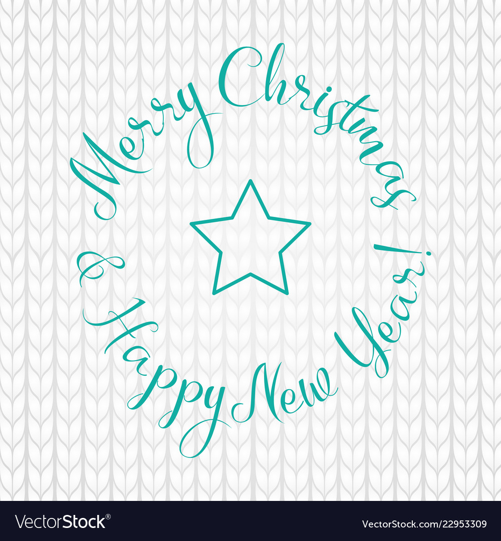 Merry christmas and happy new year lettering write