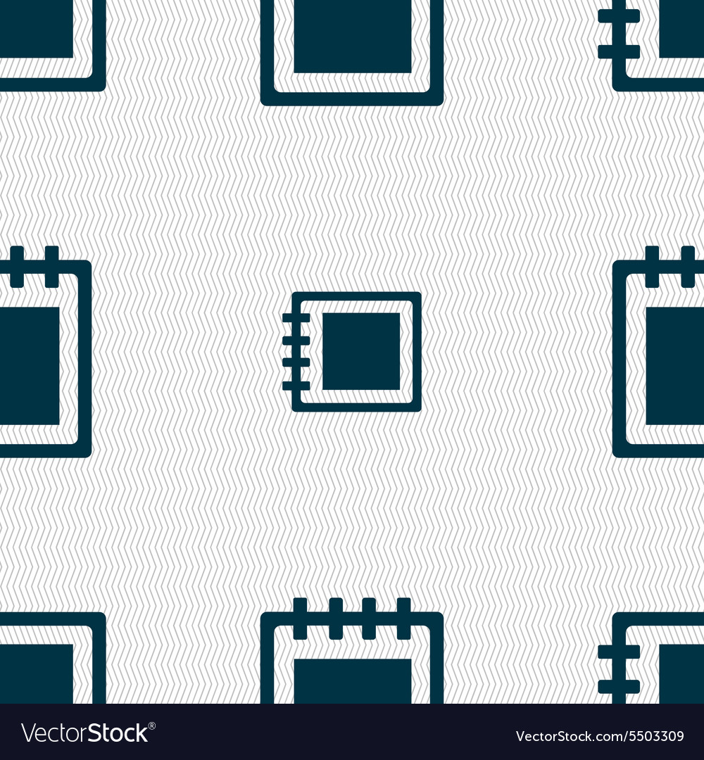 Notepad Symbol Zeichen nahtloses Muster mit geometrischen