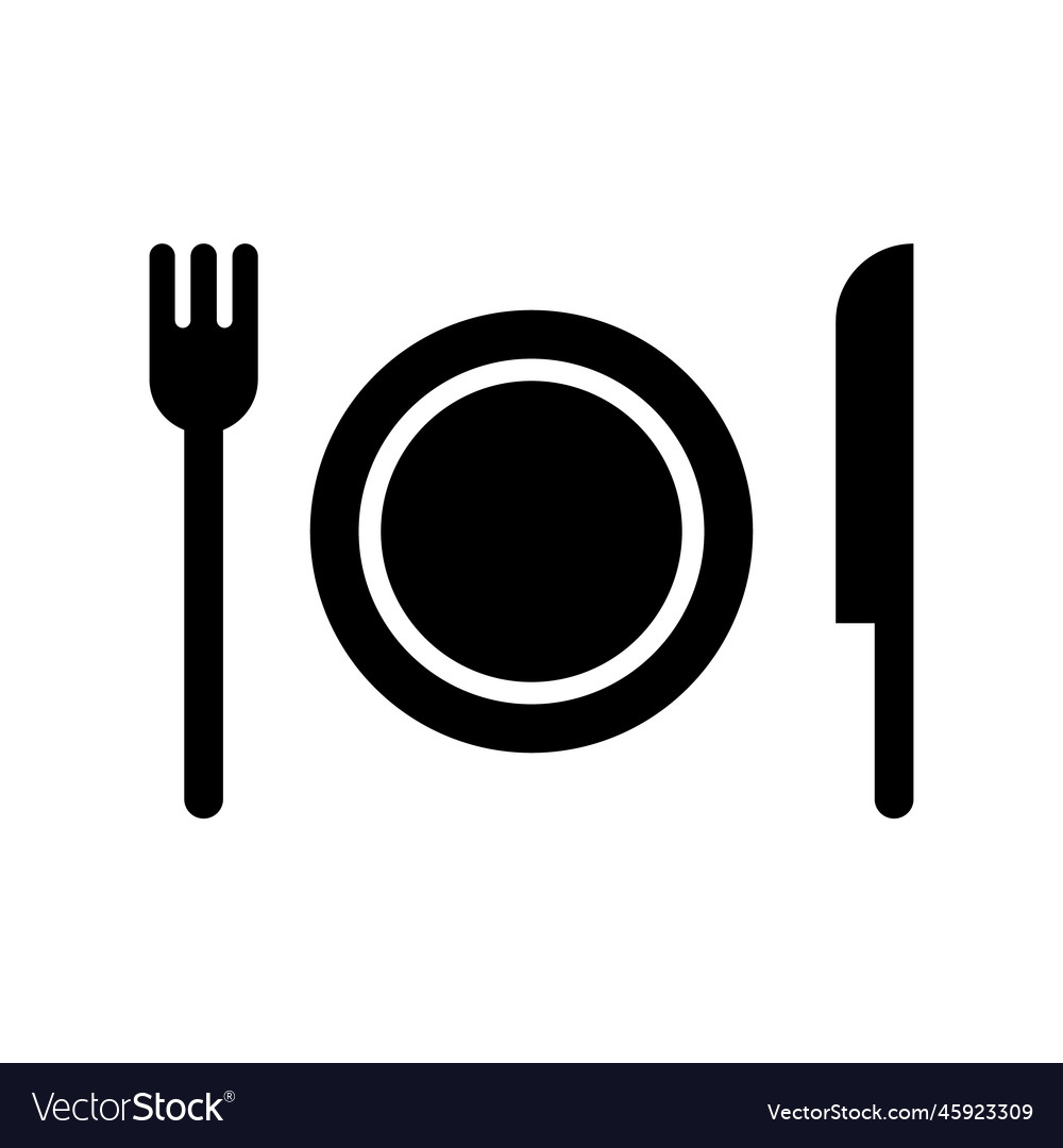 Restaurant silhouette Royalty Free Vector Image