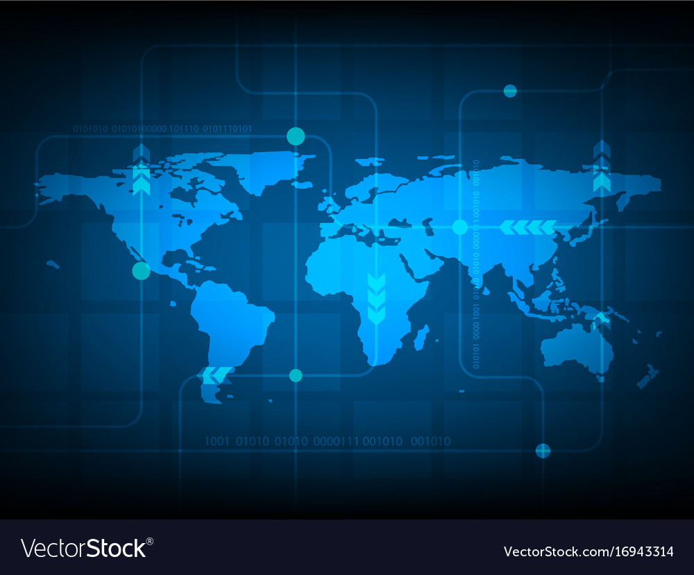 digital world map wallpaper