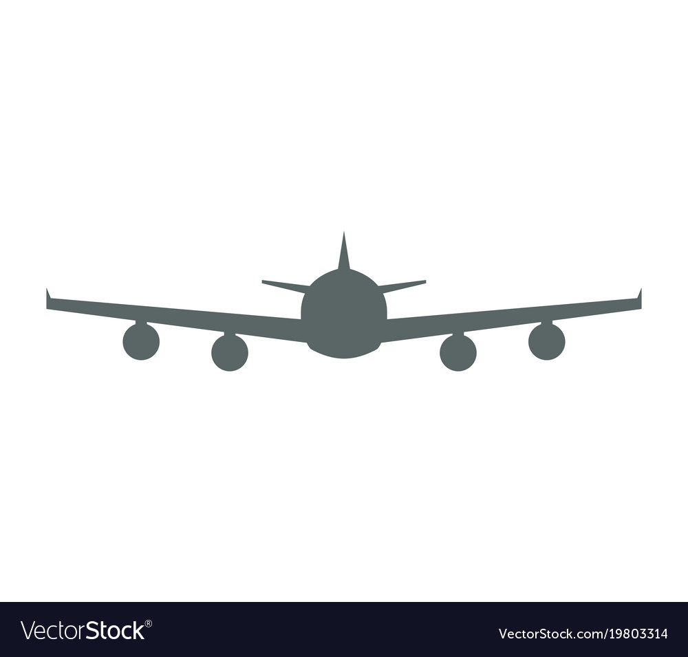 Airplane Icon On White Background Royalty Free Vector Image