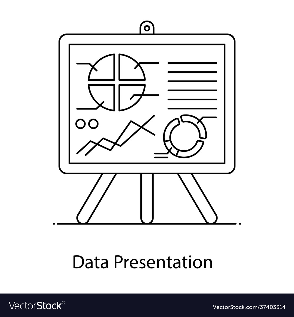 Data presentation Royalty Free Vector Image - VectorStock