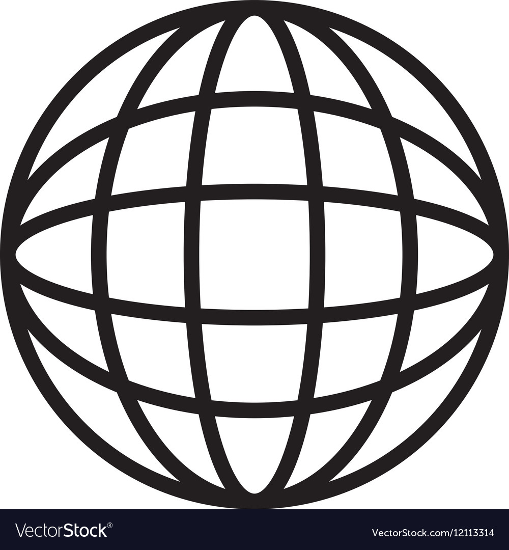 Global sphere symbol Royalty Free Vector Image