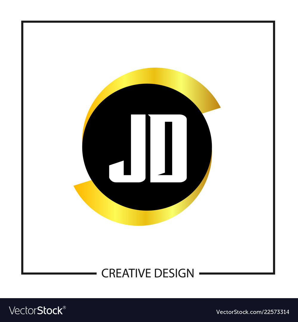 Initial letter jd logo template design Royalty Free Vector