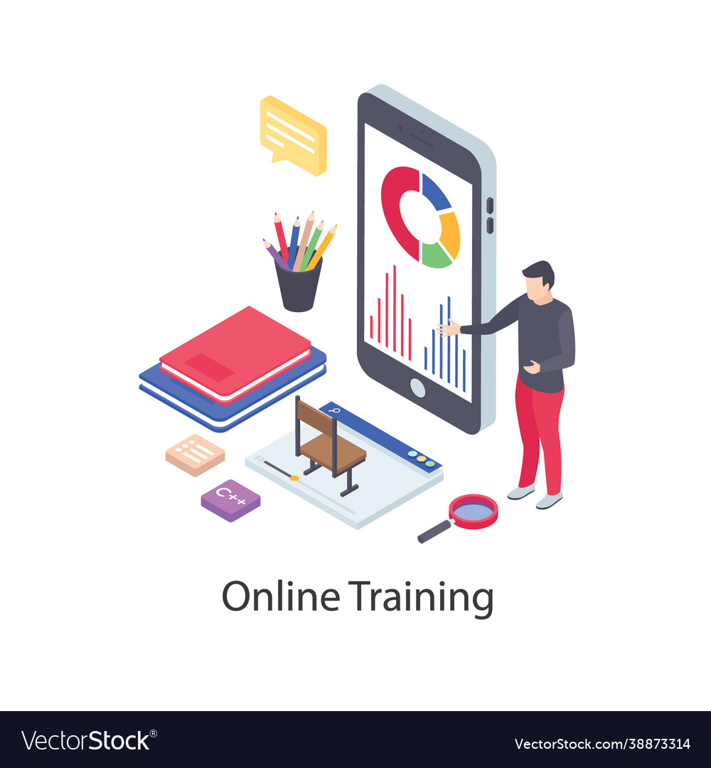 Online training Royalty Free Vector Image VectorStock