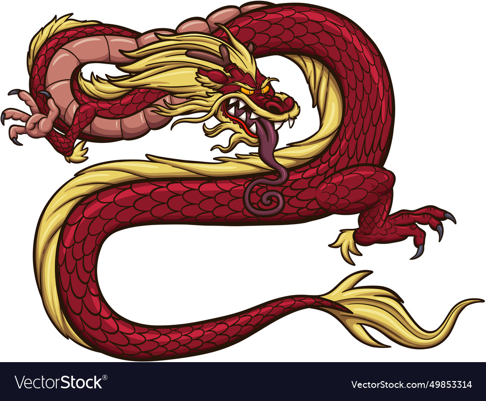 Red Chinese Dragon Royalty Free Vector Image Vectorstock Red Chinese Dragon Royalty Free Vector Image Vectorstock