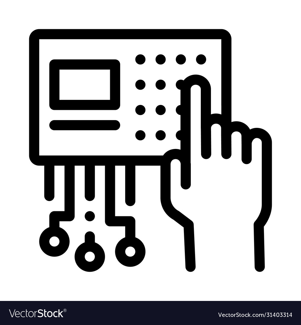 Safe code set icon outline Royalty Free Vector Image