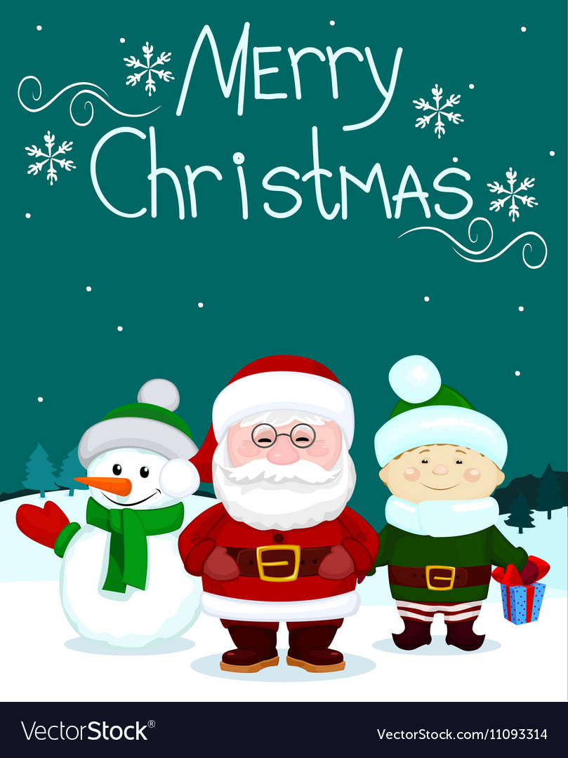 Santa and friends4 Royalty Free Vector Image - VectorStock