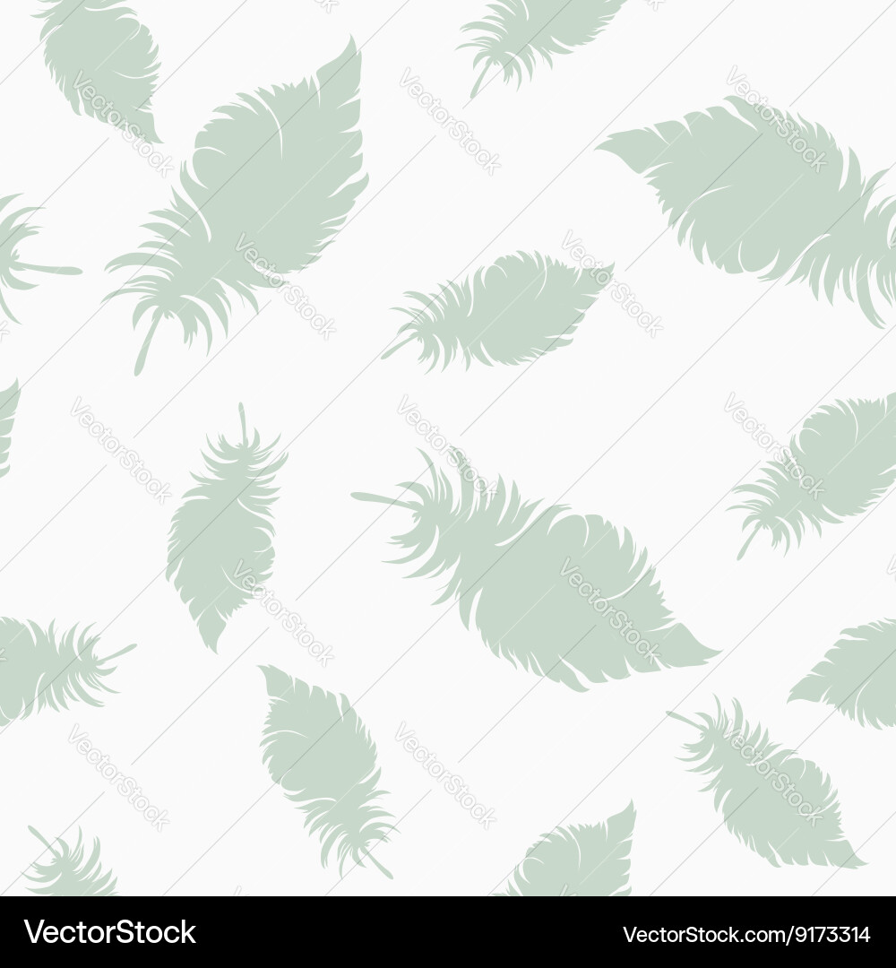 Seamless pattern with feathers Royalty Free Vector Image