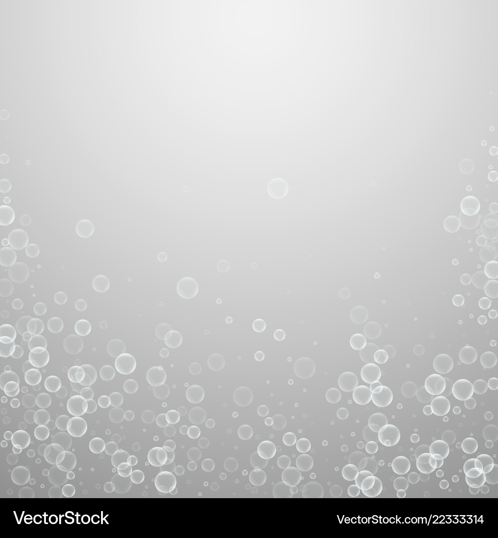 Soap bubbles abstract background blowing Vector Image