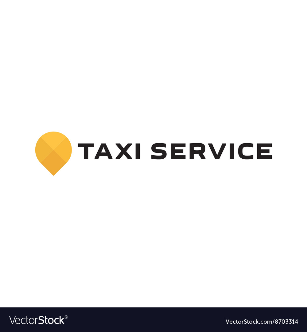 Taxi service logos sign abstract geometrical Vector Image