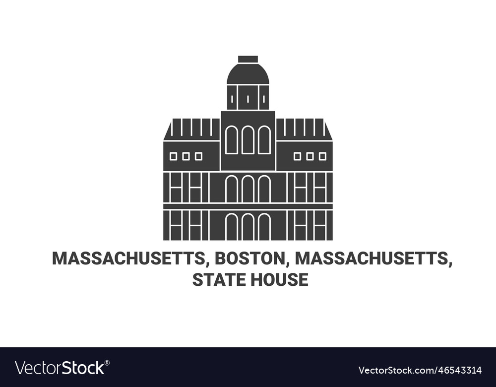 United states massachusetts boston Royalty Free Vector Image