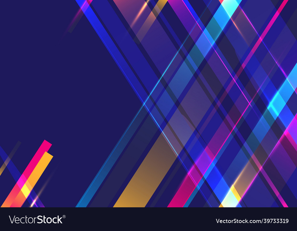 Abstract colorful diagonal stripes motion light Vector Image