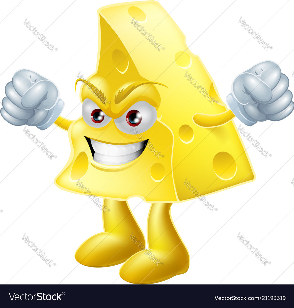 Angry cheese man Royalty Free Vector Image - VectorStock Angry cheese man Royalty Free Vector Image - VectorStock