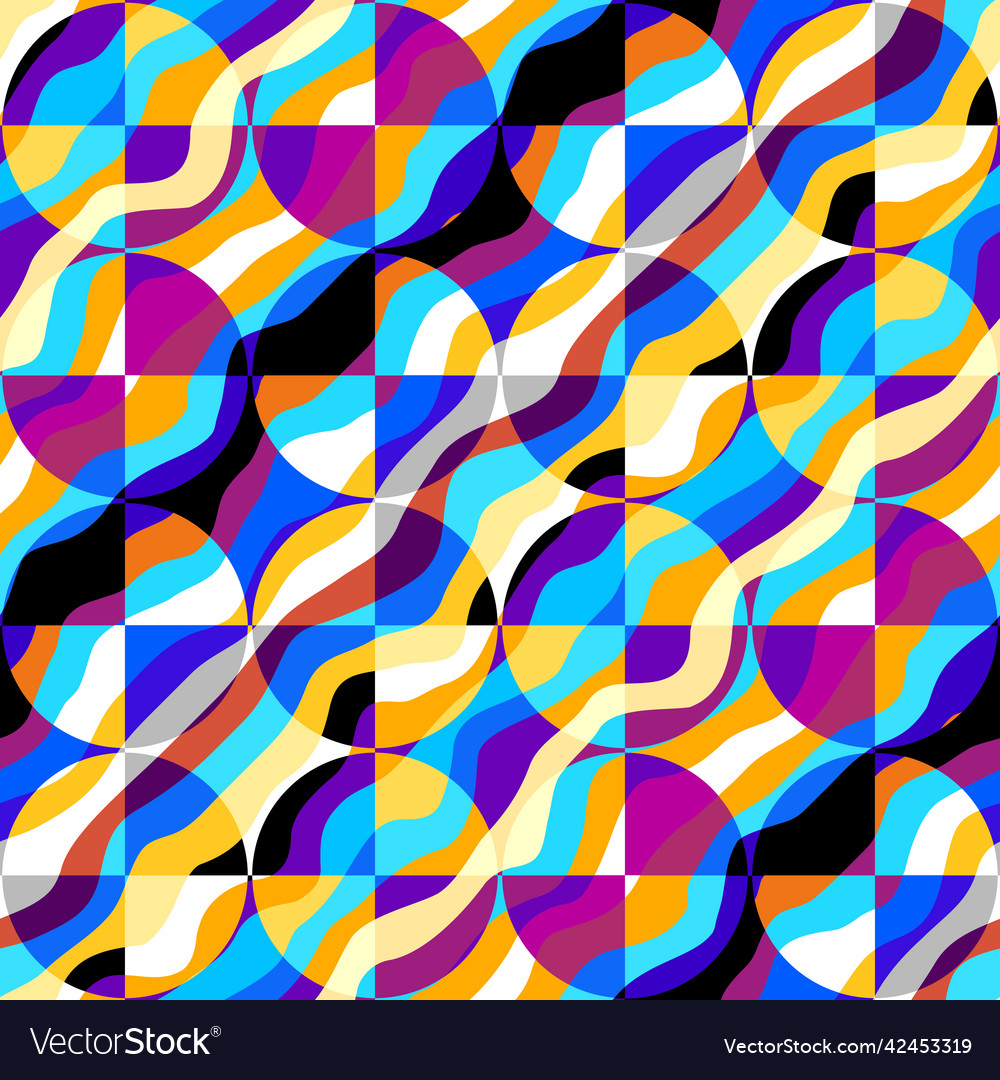 Geometric abstract pattern intersection style