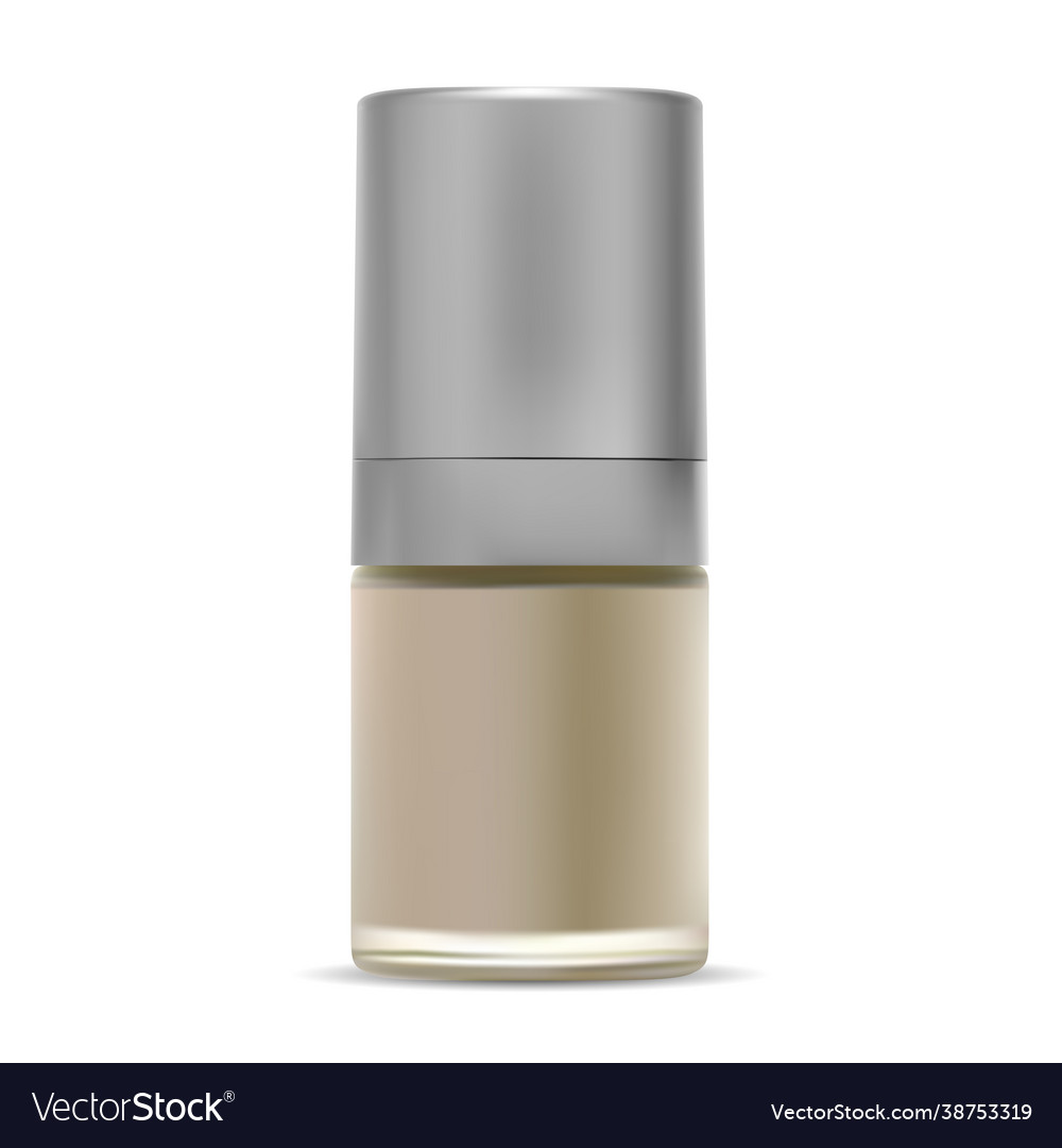 Glass cosmetic bottle mockup beauty cream polish