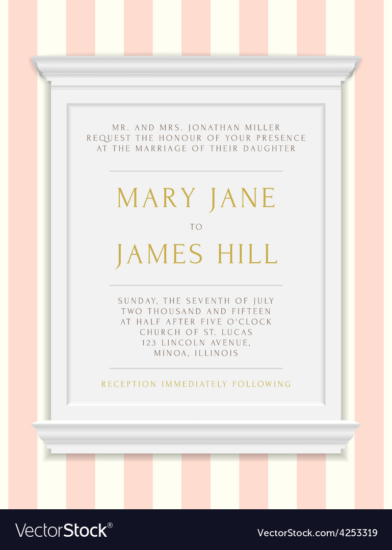 Invitation to the wedding or announcements