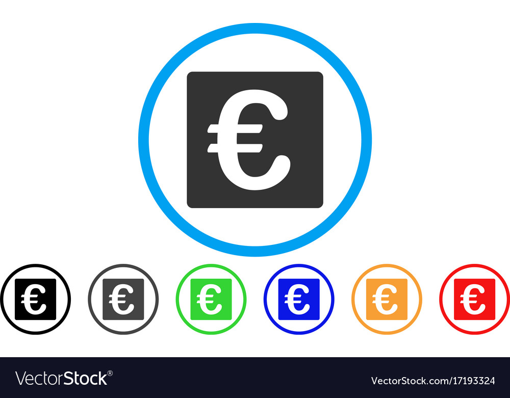 Euro financial rounded icon