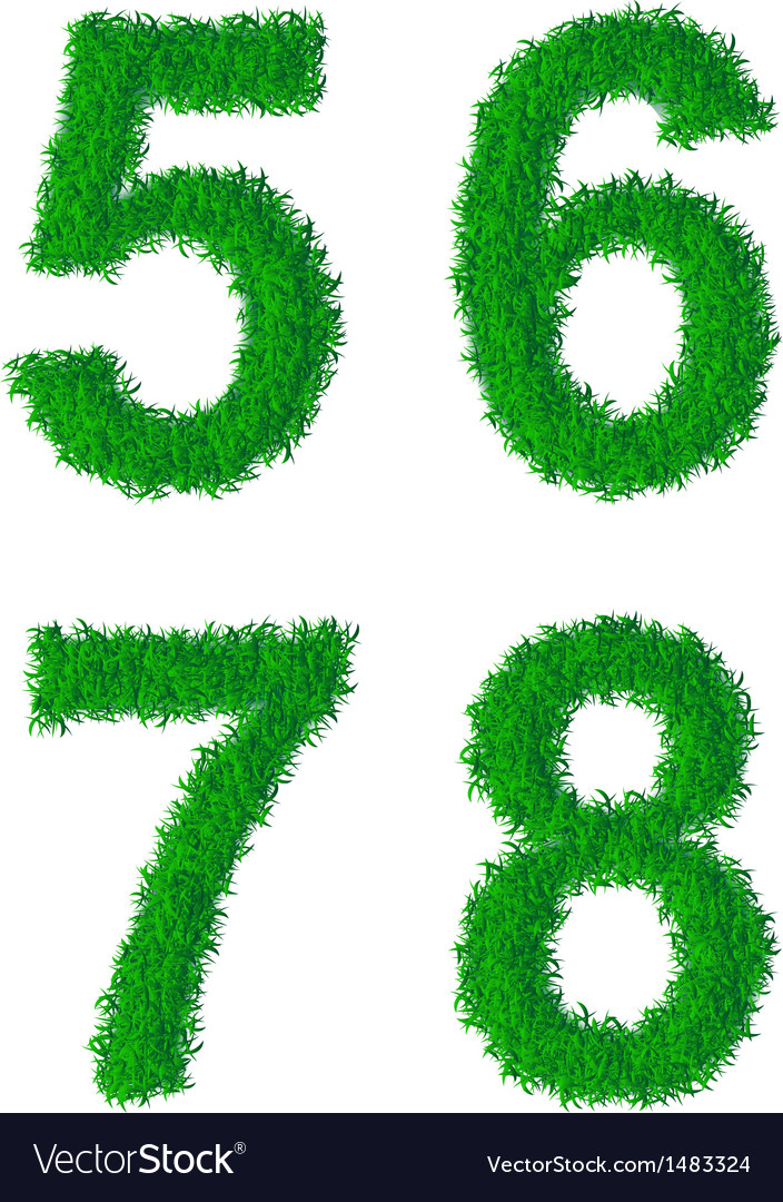 Green grass alphabet Royalty Free Vector Image