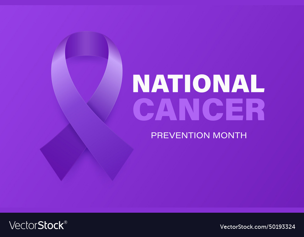 National cancer prevention month february banner Vector Image