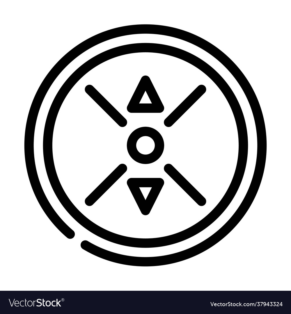 Round stimulator line icon Royalty Free Vector Image
