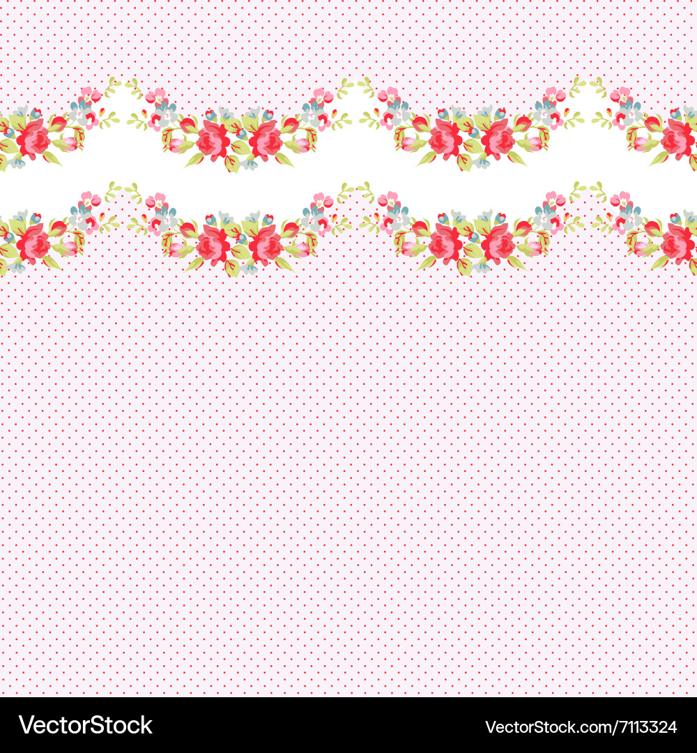 Seamless border pattern with red roses Royalty Free Vector