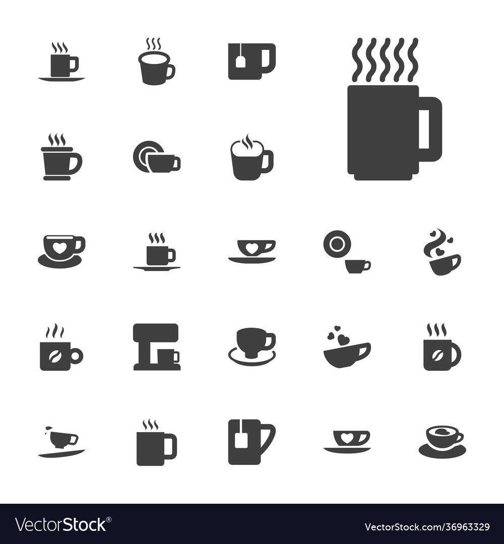 22 Cappuccino Icons Royalty Free Vector Image - Vectorstock