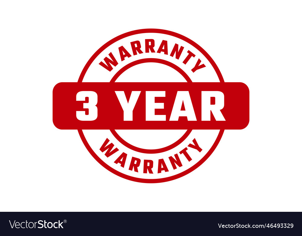 3 year warranty rubber stamp Royalty Free Vector Image