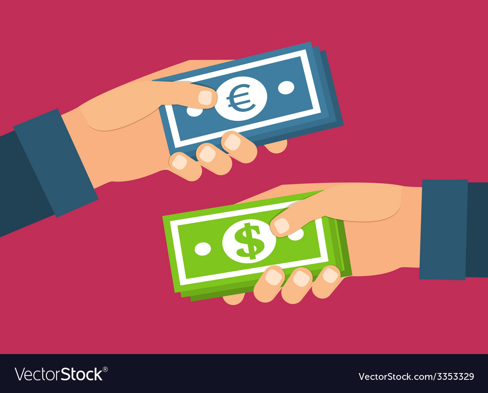 Hands Holding Money Currency Exchange Transfer And Hands Holding Money Currency Exchange