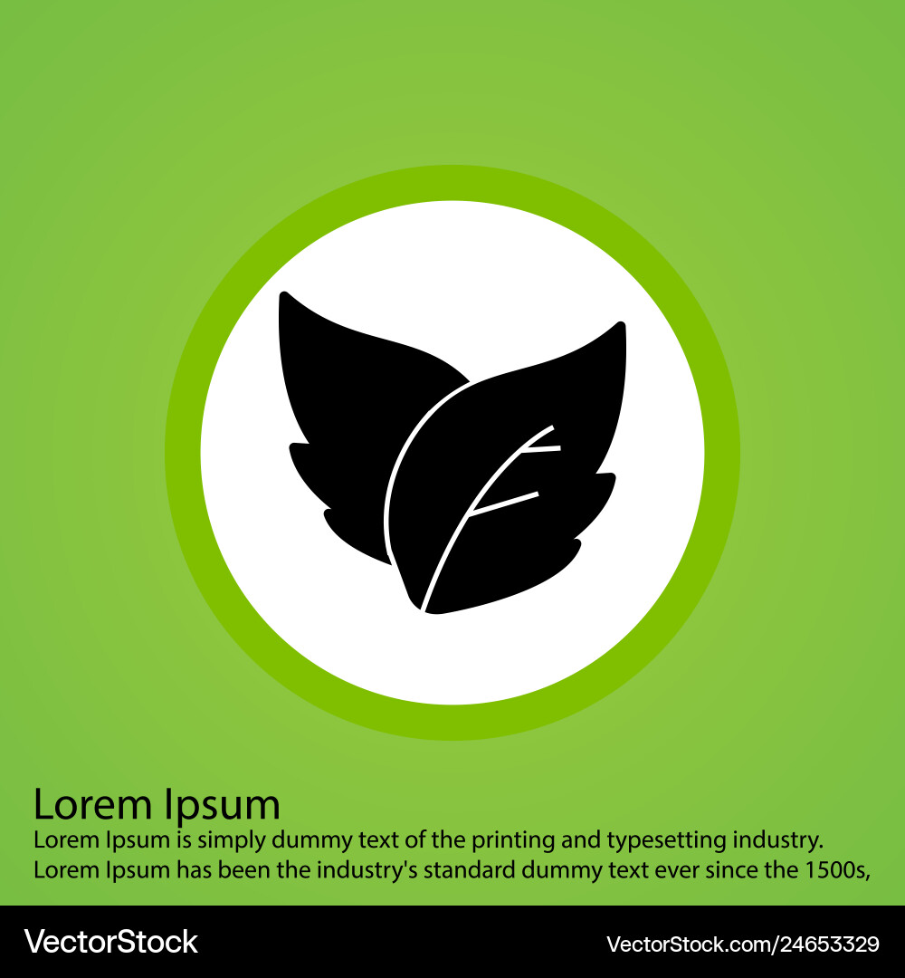 Leaves Icon Royalty Free Vector Image Vectorstock