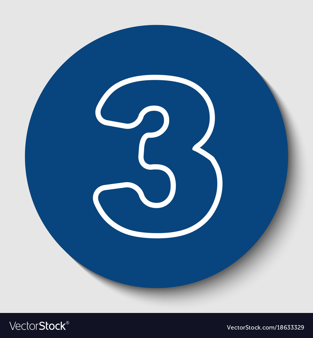 Number 3 Sign Design Template Element Royalty Free Vector 7229