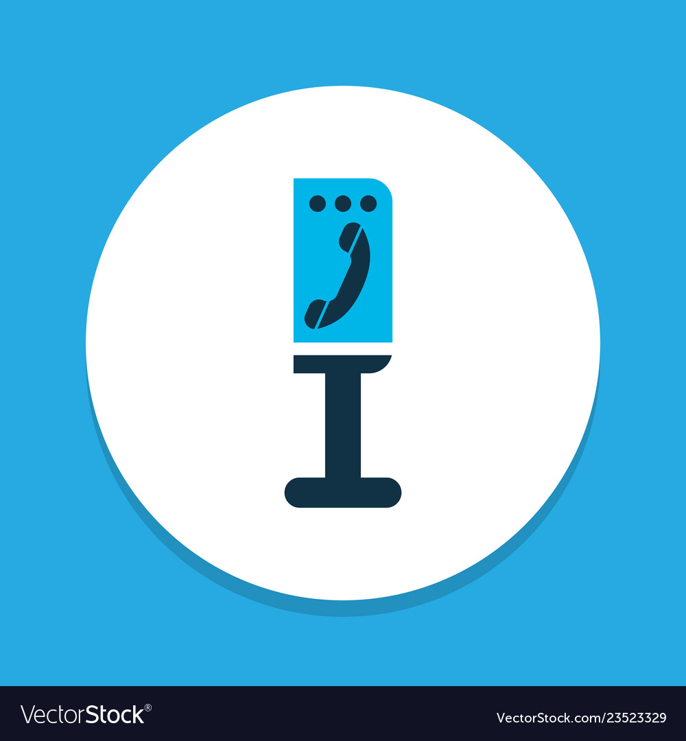 Payphone icon colored symbol premium quality Vector Image