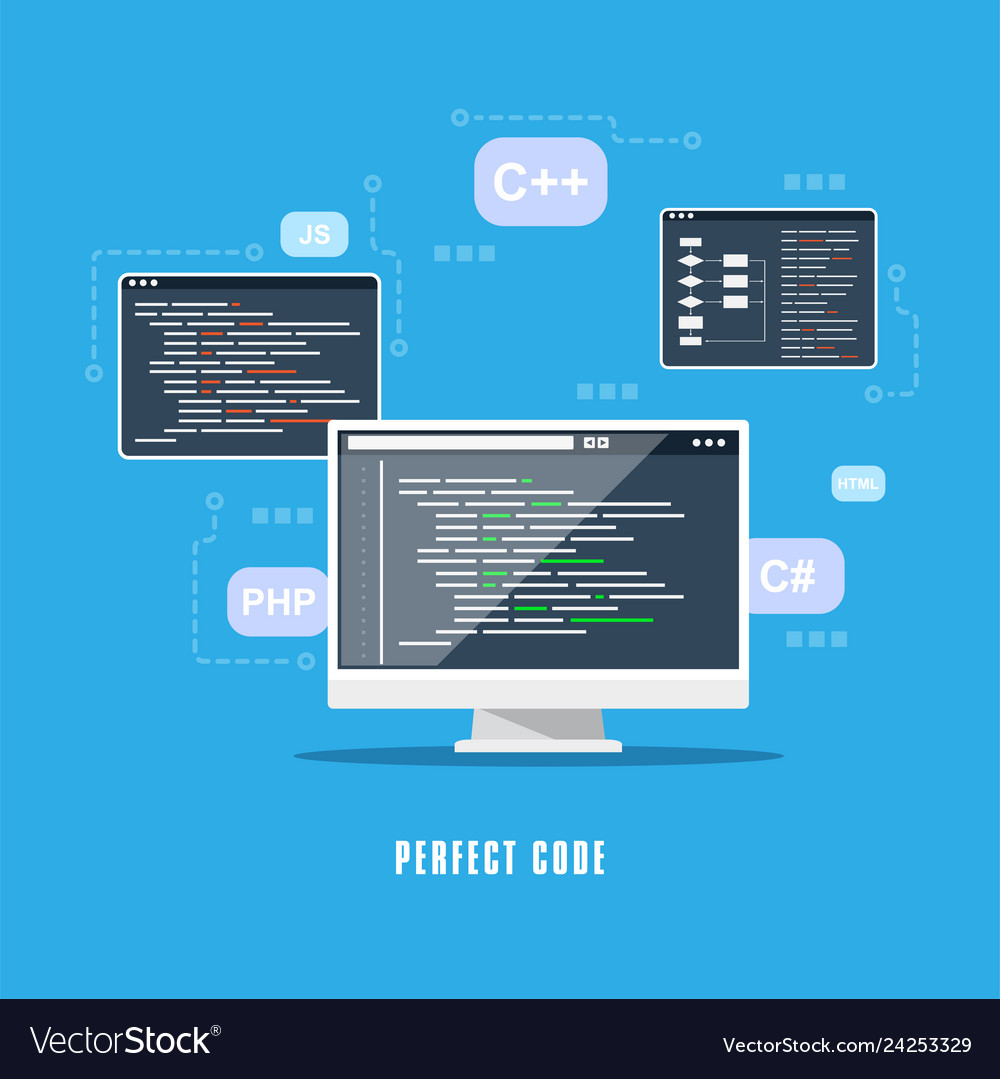 Software development concept Royalty Free Vector Image