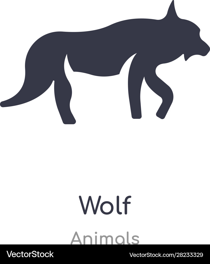 Wolf icon isolated from animals Royalty Free Vector Image