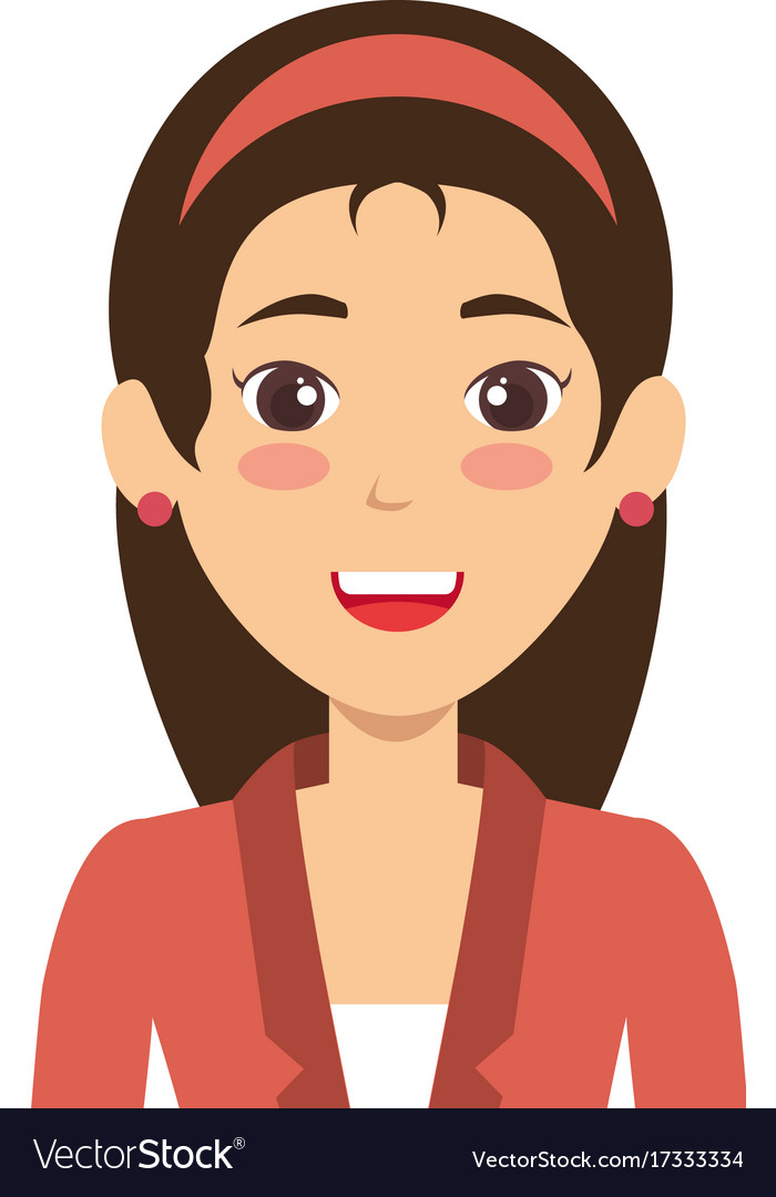 Beautiful businesswoman avatar character Vector Image